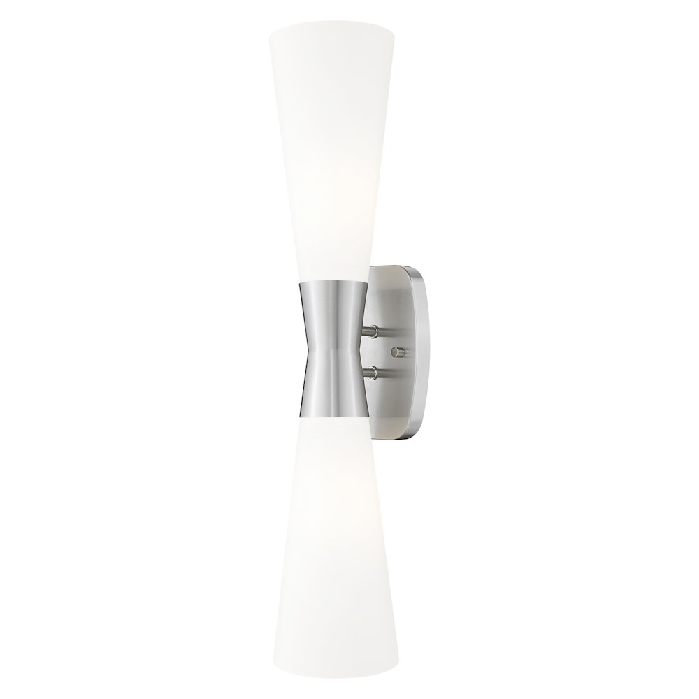 Z-Lite 2 Light Wall Sconce, Brushed Nickel. Picture 1
