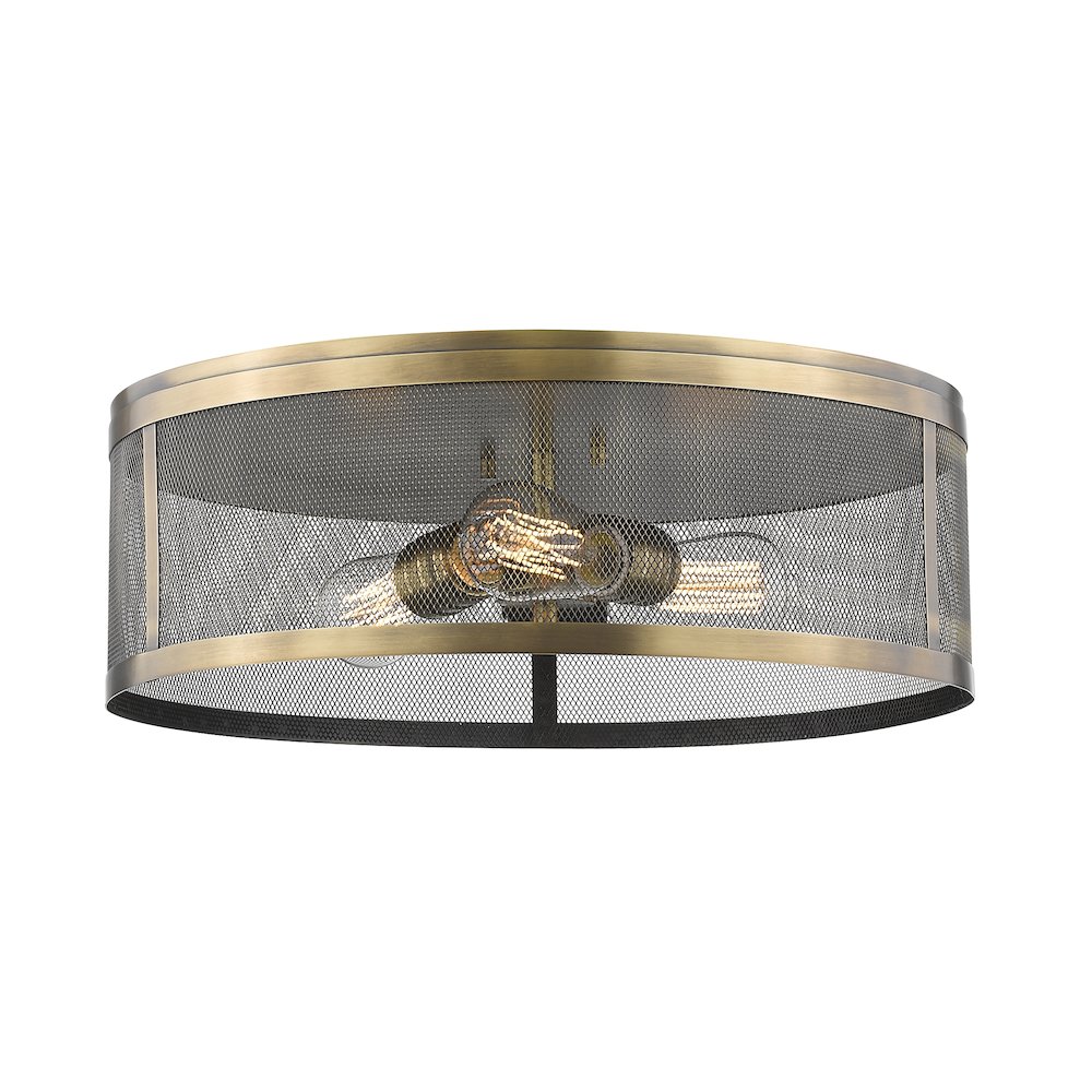 Z-Lite 3 Light Flush Mount. Picture 1