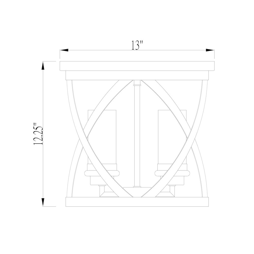 Z-Lite 3 Light Flush Mount. Picture 8