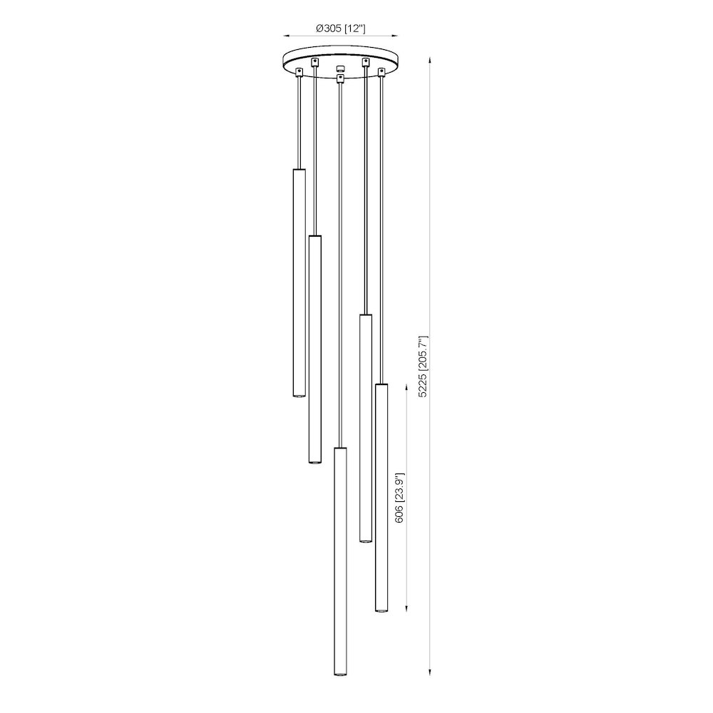 Z-Lite 5 Light Chandelier. Picture 8