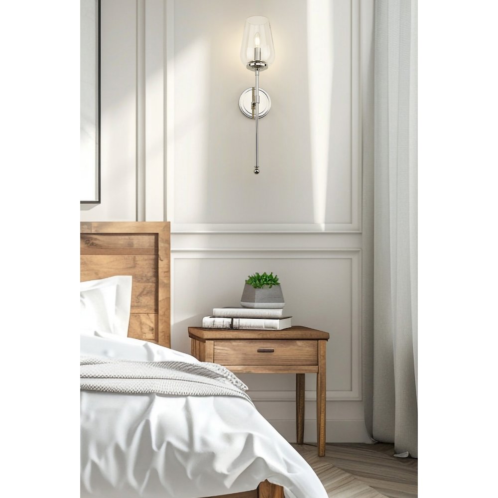 Z-Lite 1 Light Wall Sconce, Polished Nickel. Picture 5