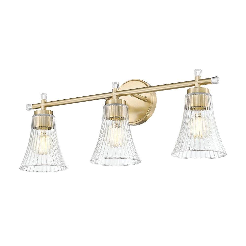 Z-Lite Belle 3 Light Vanity in Modern Gold color, Steel frame. Picture 3