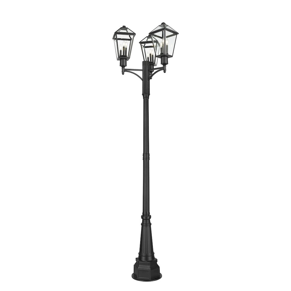 Z-Lite 3 Light Outdoor Post Mount Fixture. Picture 3