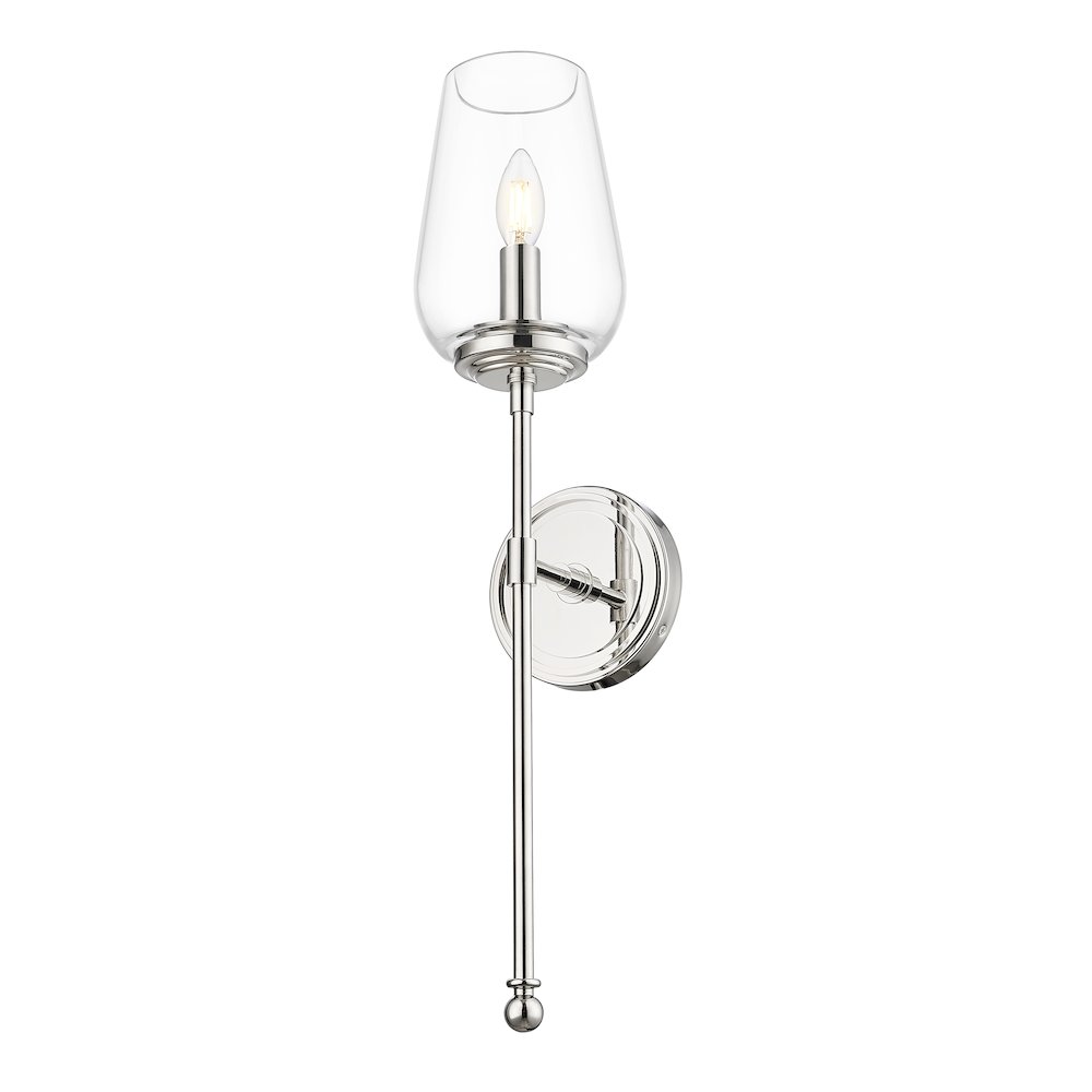 Z-Lite 1 Light Wall Sconce, Polished Nickel. Picture 3
