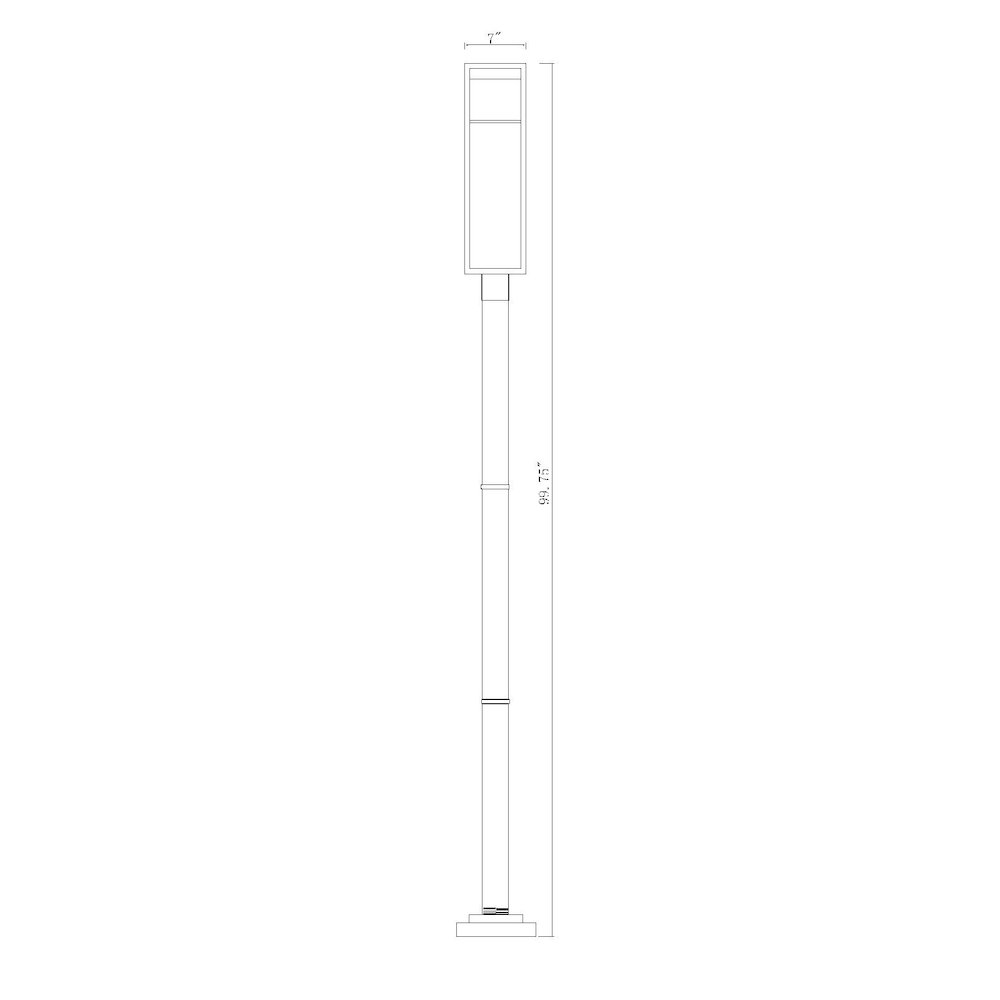 Z-Lite 1 Light Outdoor Post Mounted Fixture. Picture 6