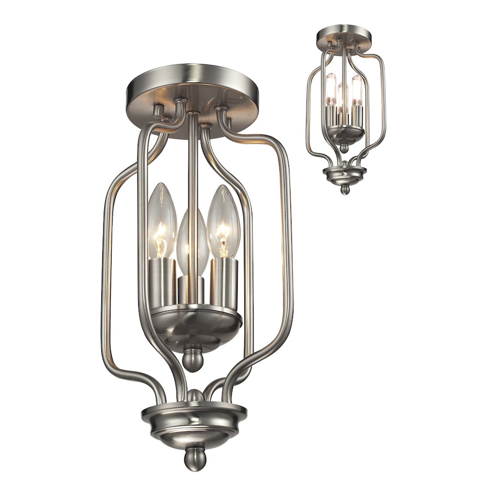 Z-Lite 3 Light Flush Mount. Picture 1