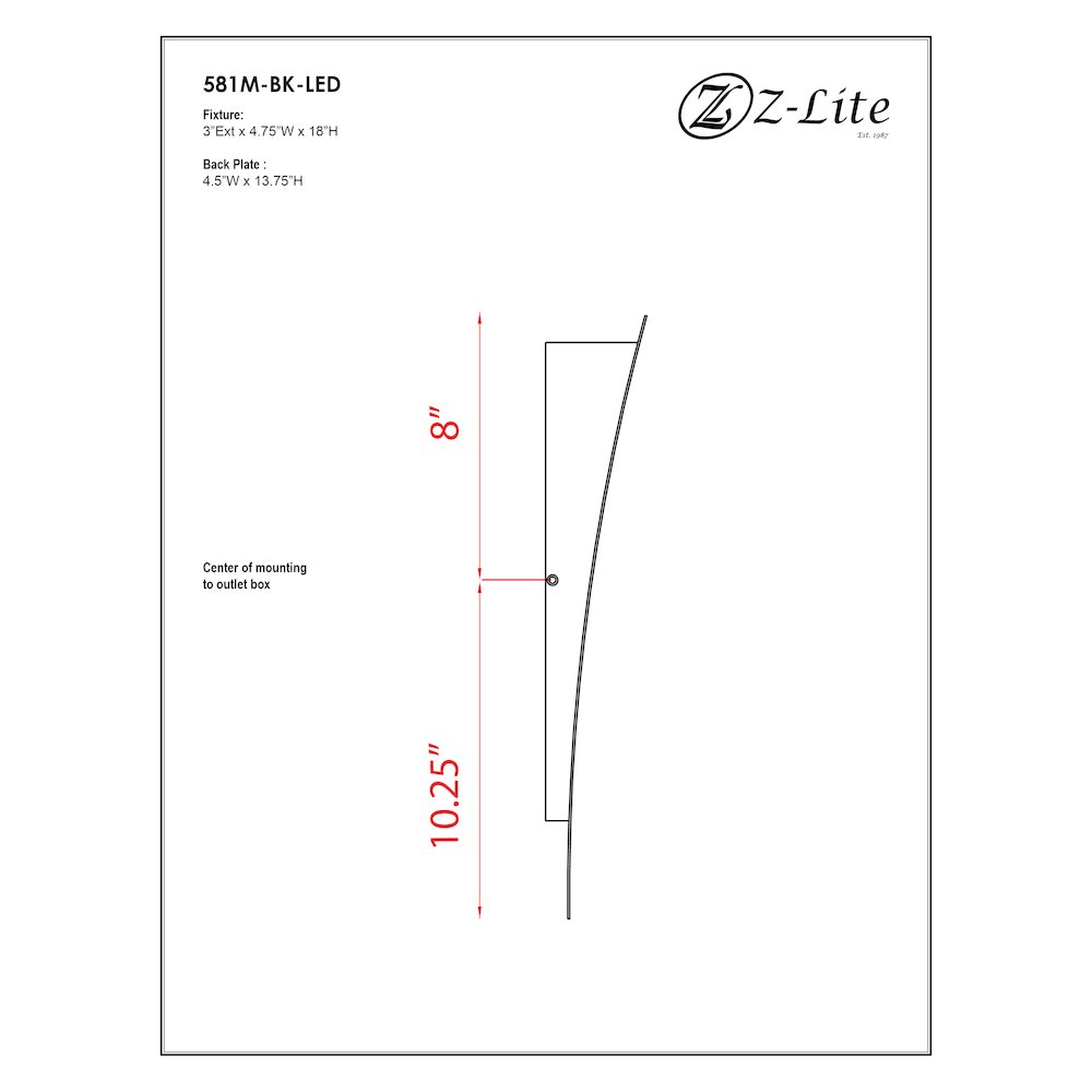 Z-Lite 1 Light Outdoor Wall Light. Picture 9