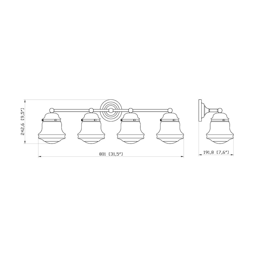 Z-Lite 4 Light Vanity. Picture 8
