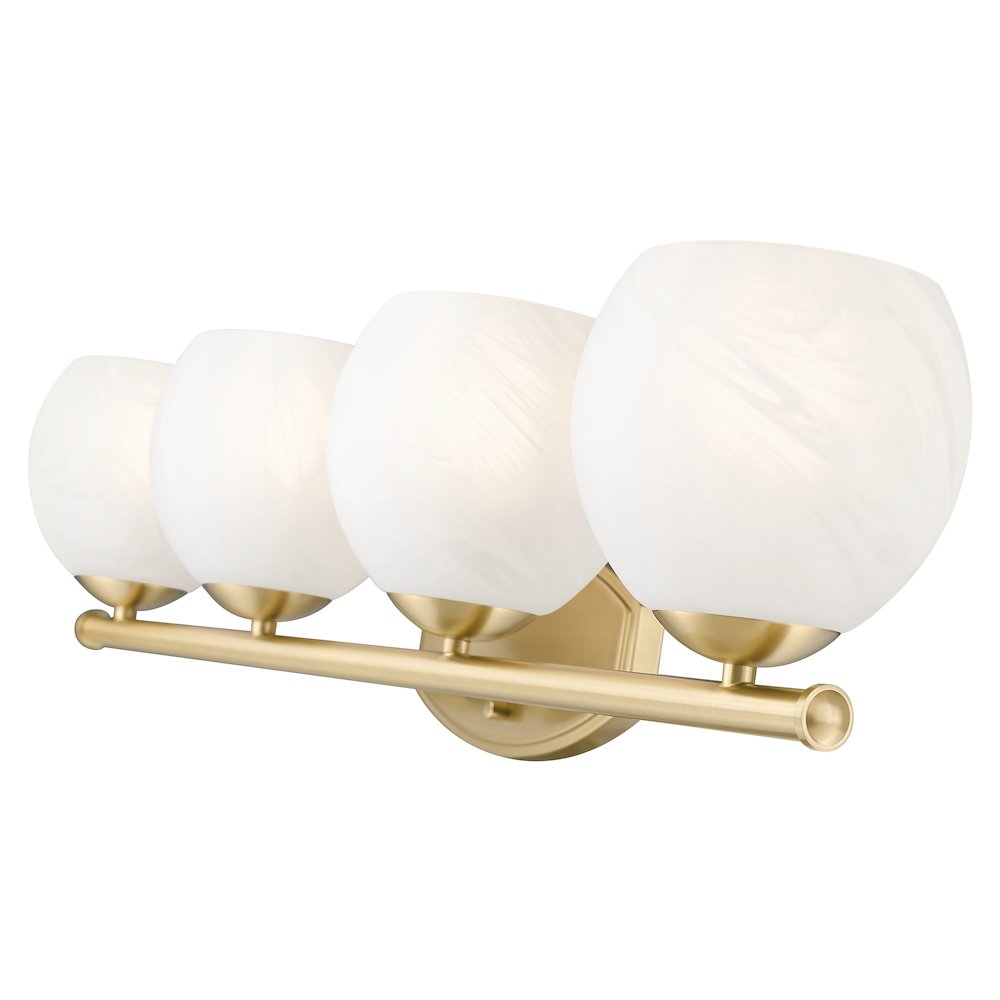 Z-Lite 4 Light Vanity, Modern Gold. Picture 4