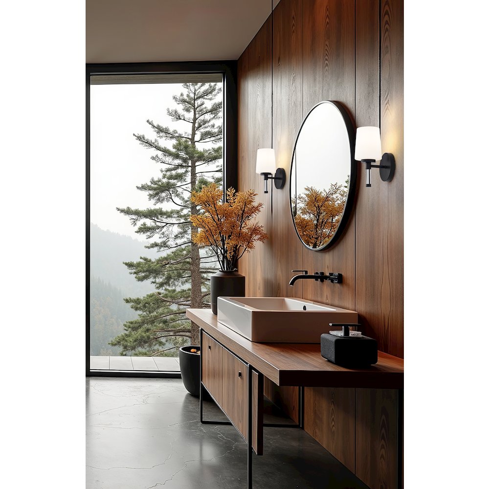 Z-Lite 1 Light Vanity, Matte Black. Picture 6