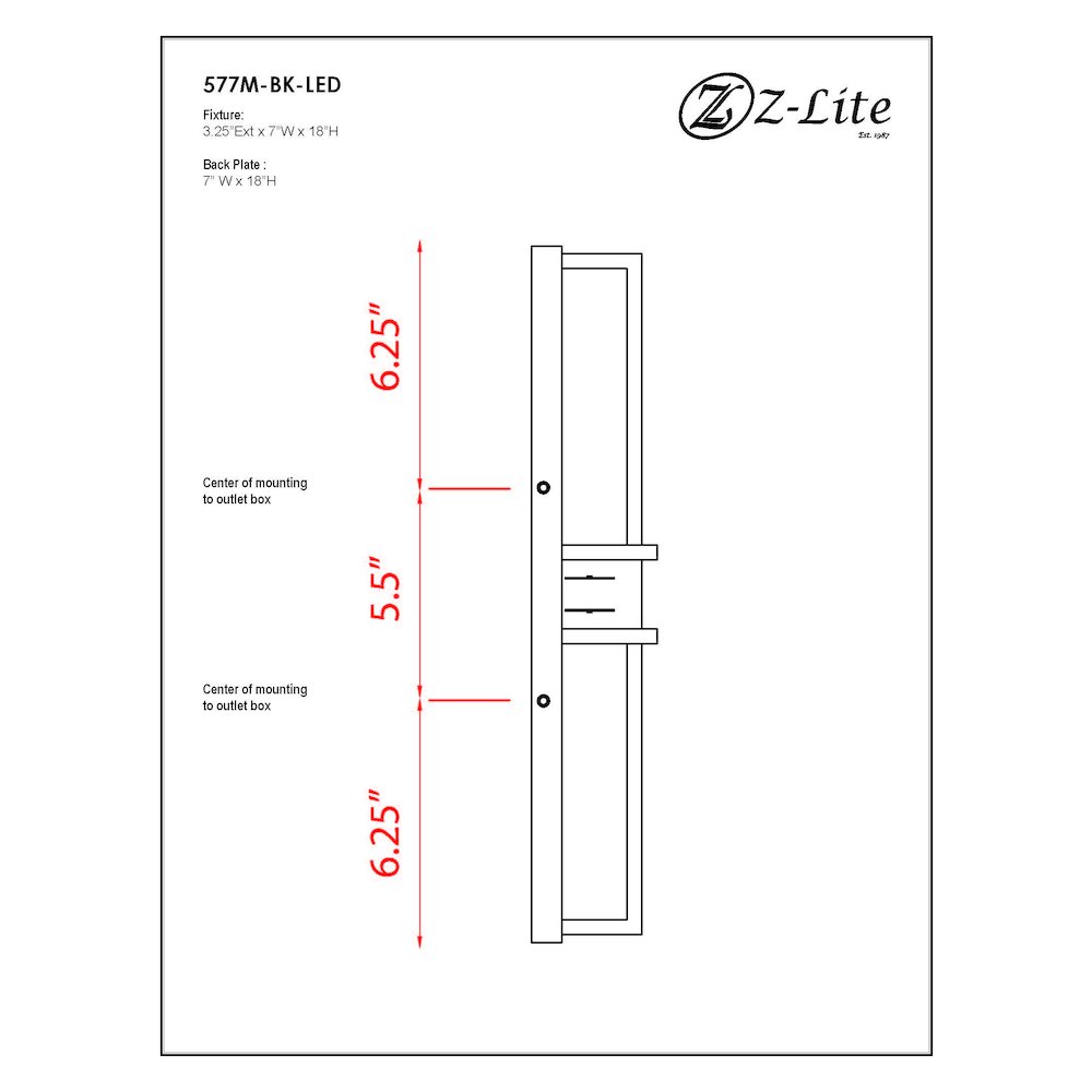 Z-Lite 2 Light Outdoor Wall Light. Picture 9