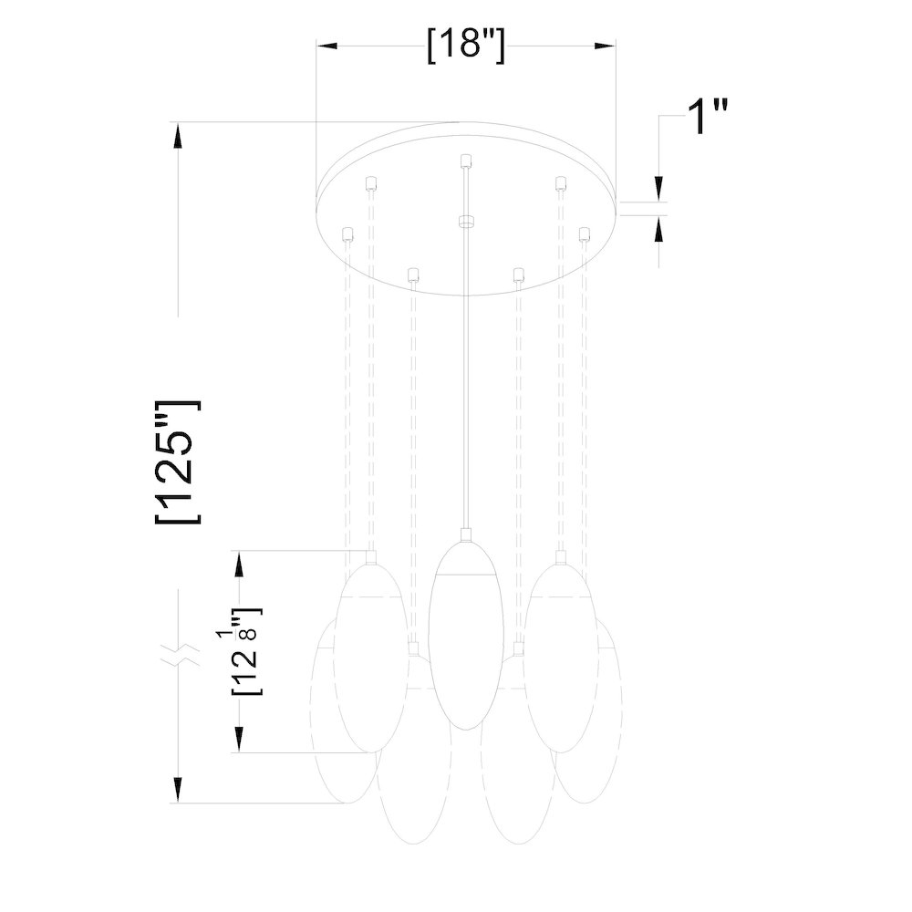 Z-Lite 7 Light Chandelier. Picture 8