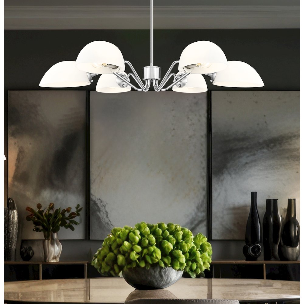 Z-Lite 6 Light Chandelier, Brushed Nickel. Picture 6