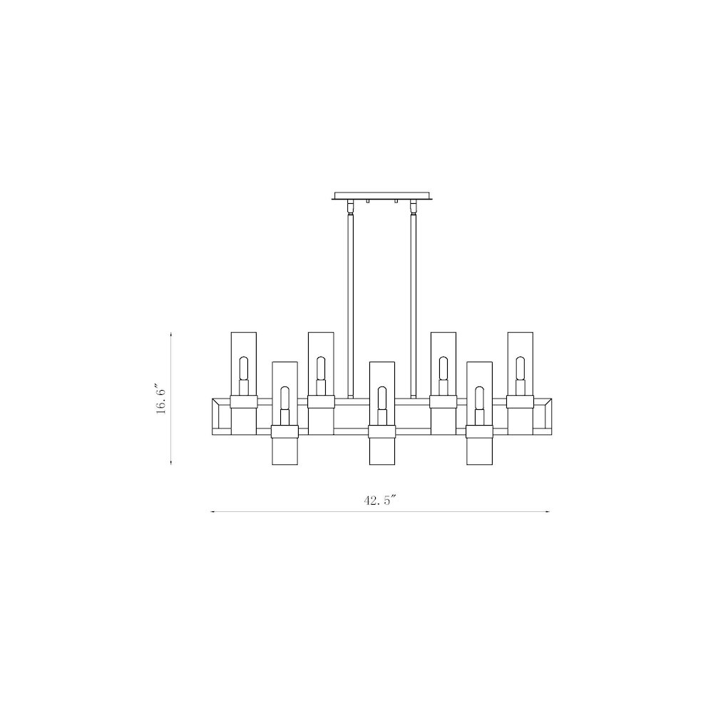 Z-Lite 10 Light Linear Chandelier. Picture 8