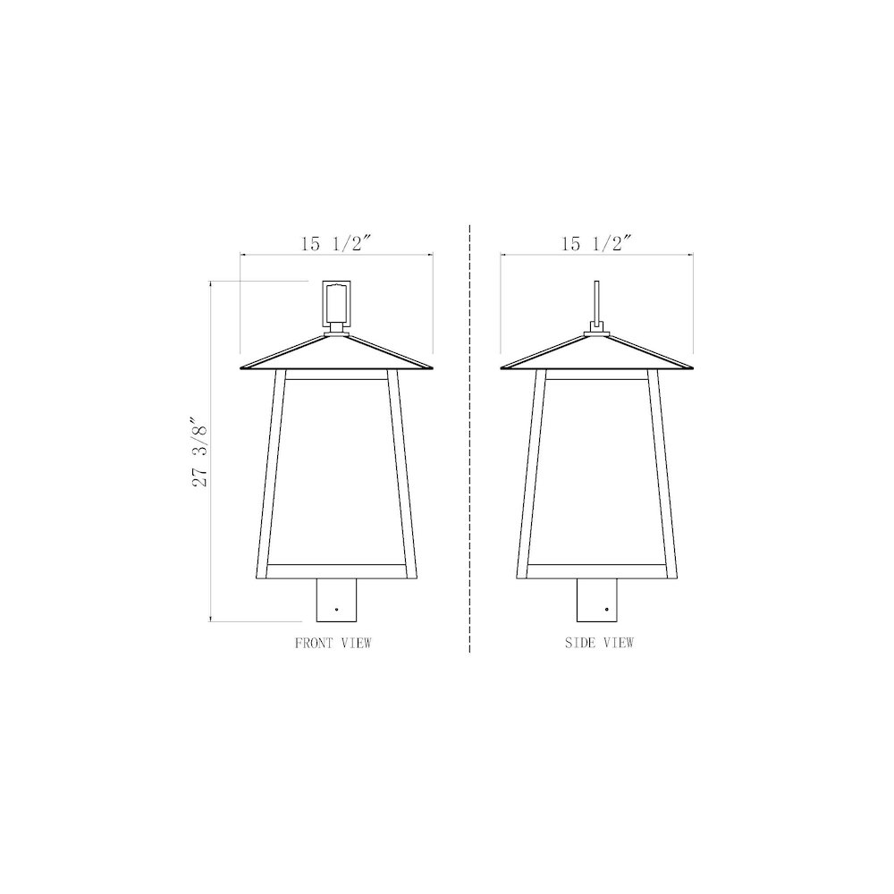 Z-Lite 5 Light Outdoor Post Mount Fixture. Picture 6