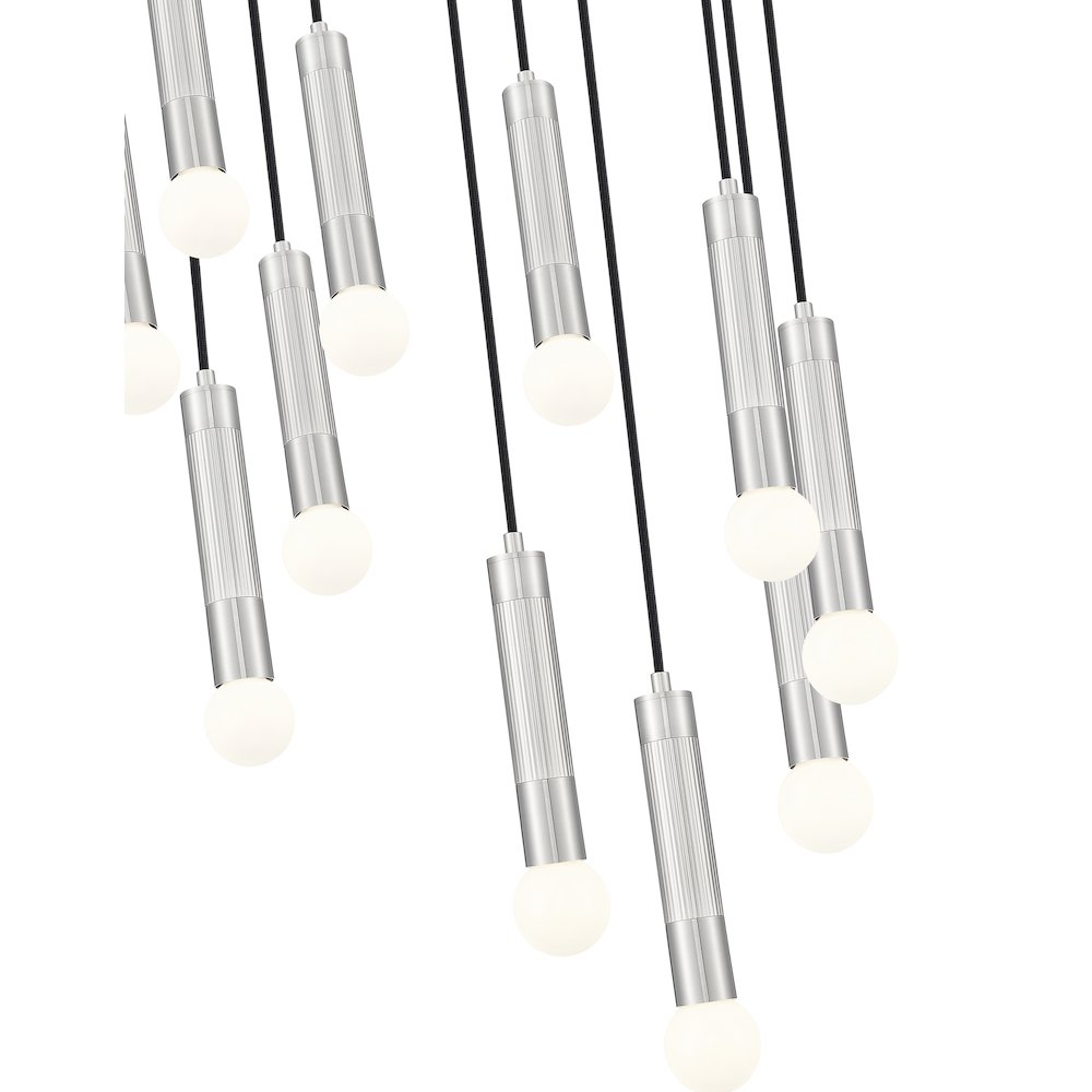 Z-Lite Stari 11 Light Chandelier in Brushed Nickel color, Steel frame. Picture 4