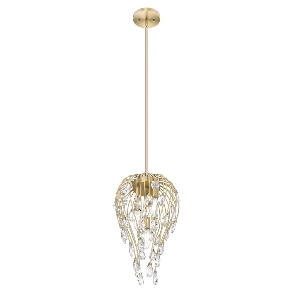 Z-Lite 3 Light Pendant, Modern Gold. Picture 2