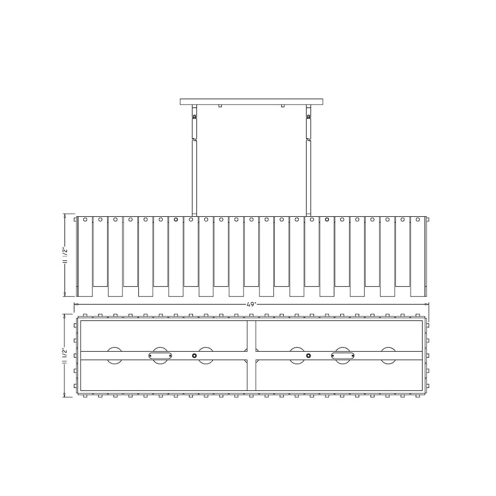 Z-Lite 7 Light Linear Chandelier. Picture 8