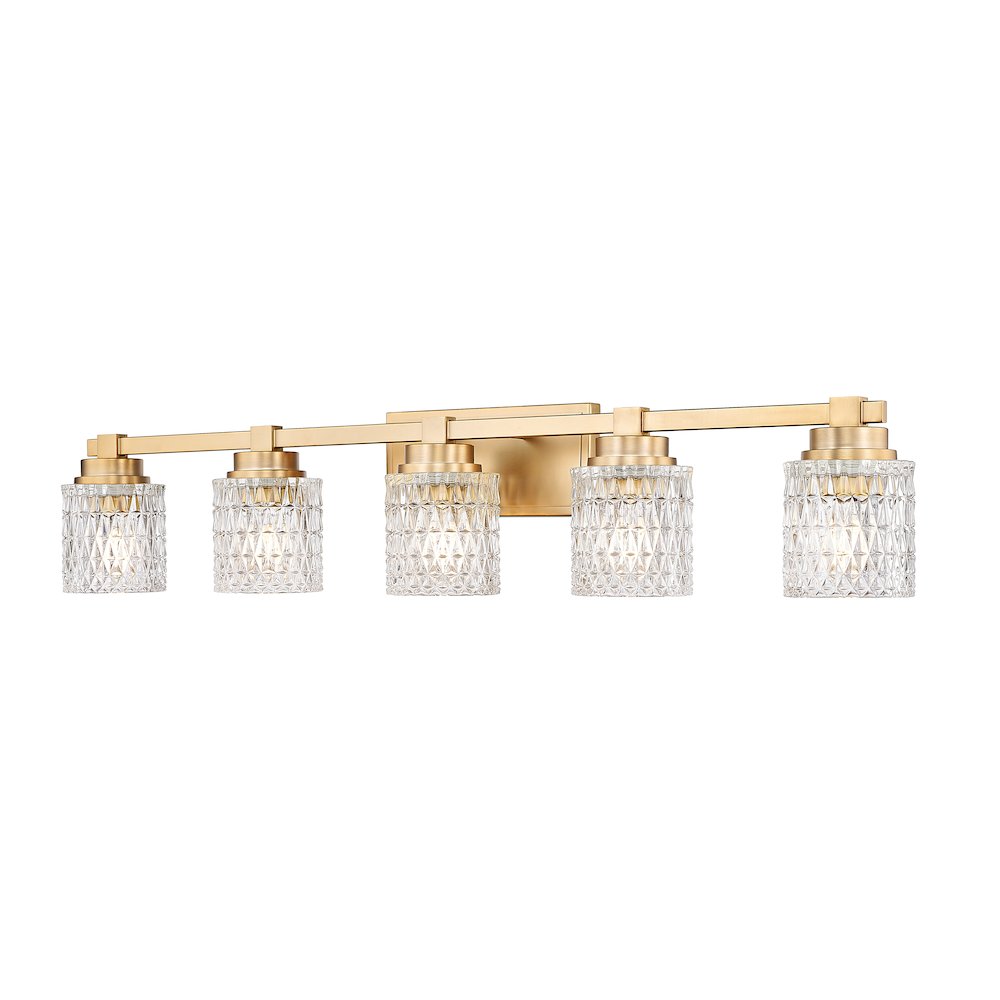 Z-Lite 5 Light Vanity, Modern Gold. Picture 1