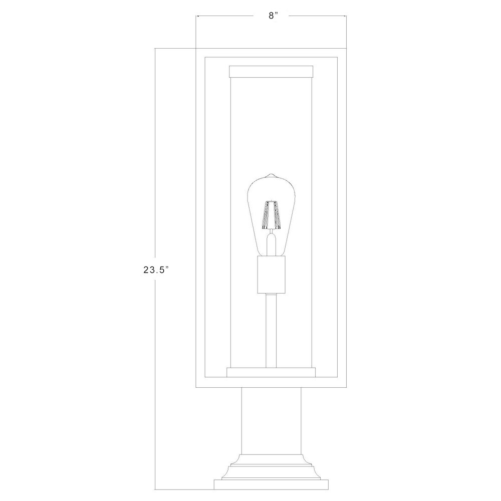 Z-Lite 1 Light Outdoor Pier Mounted Fixture. Picture 2