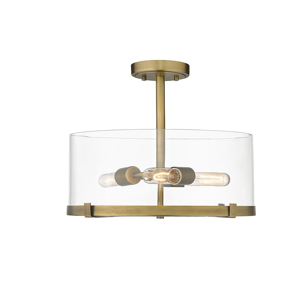 Z-Lite 3 Light Semi Flush Mount. Picture 2