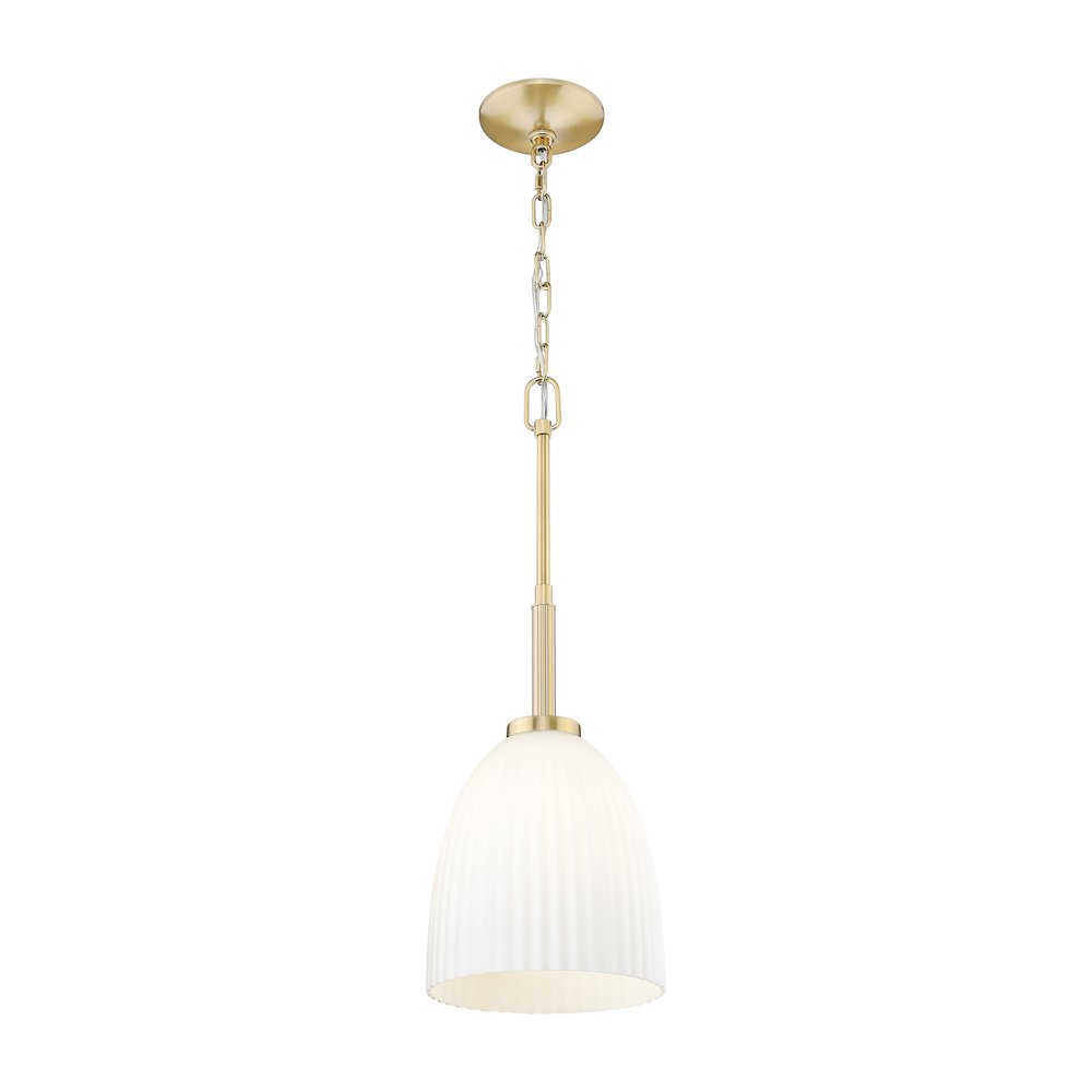 Z-Lite Naya 1 Light Pendant in Modern Gold color, Steel frame. Picture 2