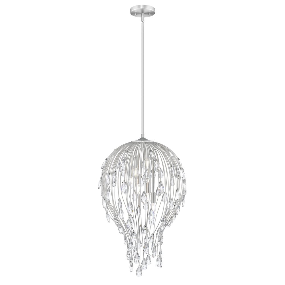 Z-Lite 6 Light Pendant, Brushed Nickel. Picture 1