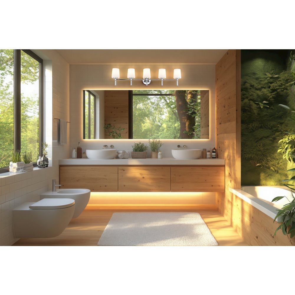 Z-Lite 5 Light Vanity, Chrome. Picture 6