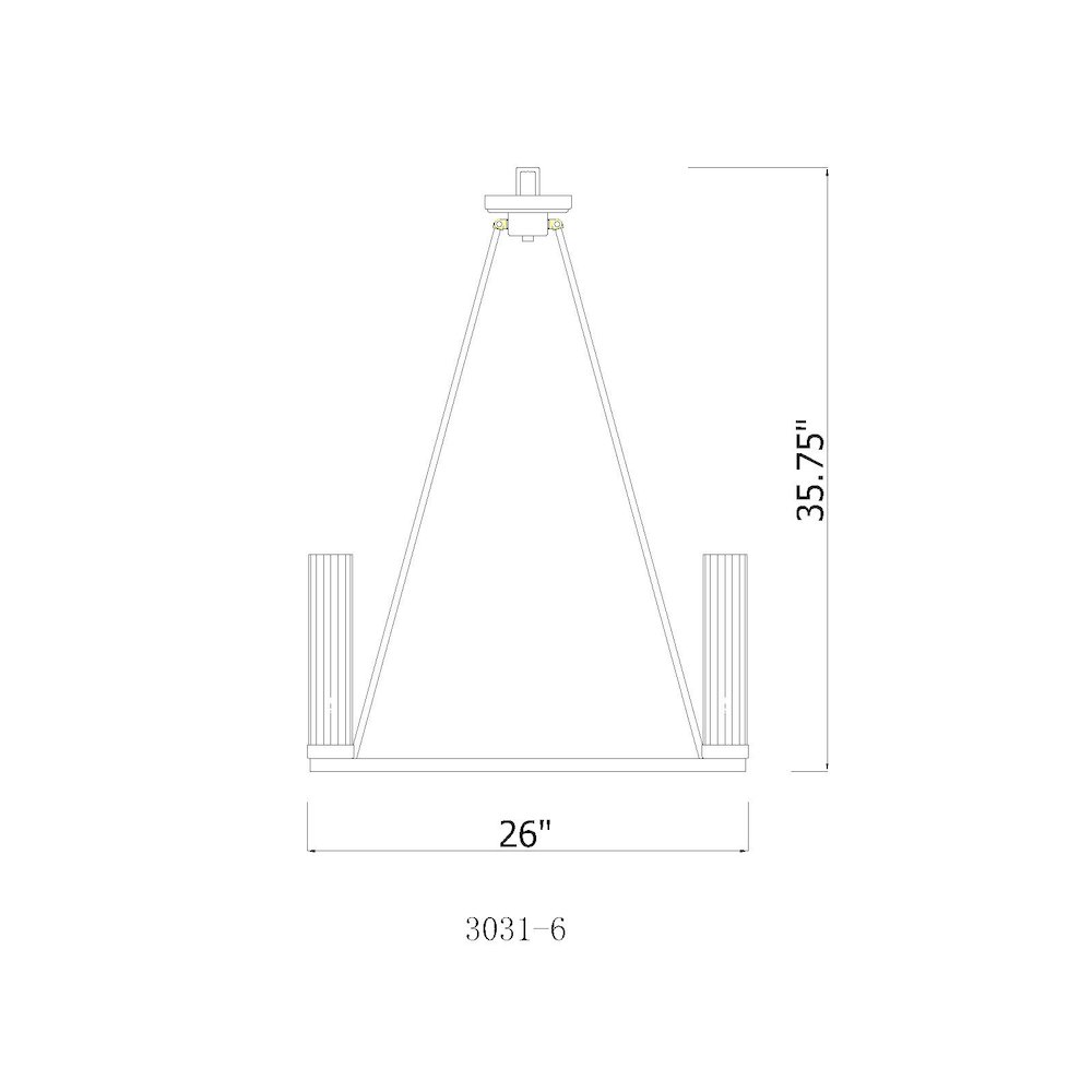 Z-Lite 6 Light Chandelier. Picture 8