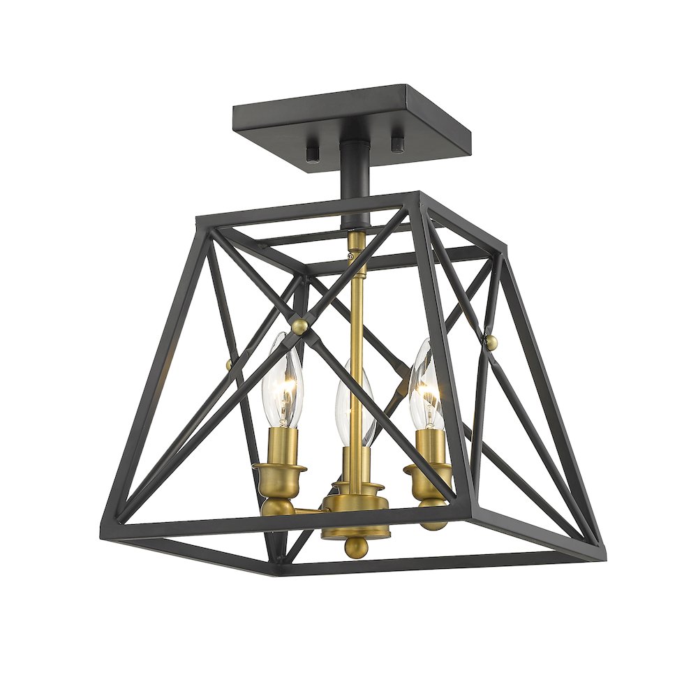 Z-Lite 3 Light Semi Flush Mount. Picture 2