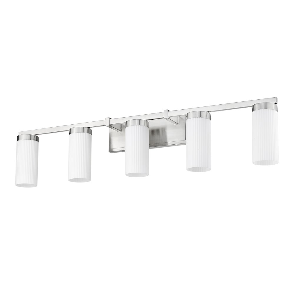 Z-Lite Danica 5 Light Vanity in Brushed Nickel color, Steel frame. Picture 5