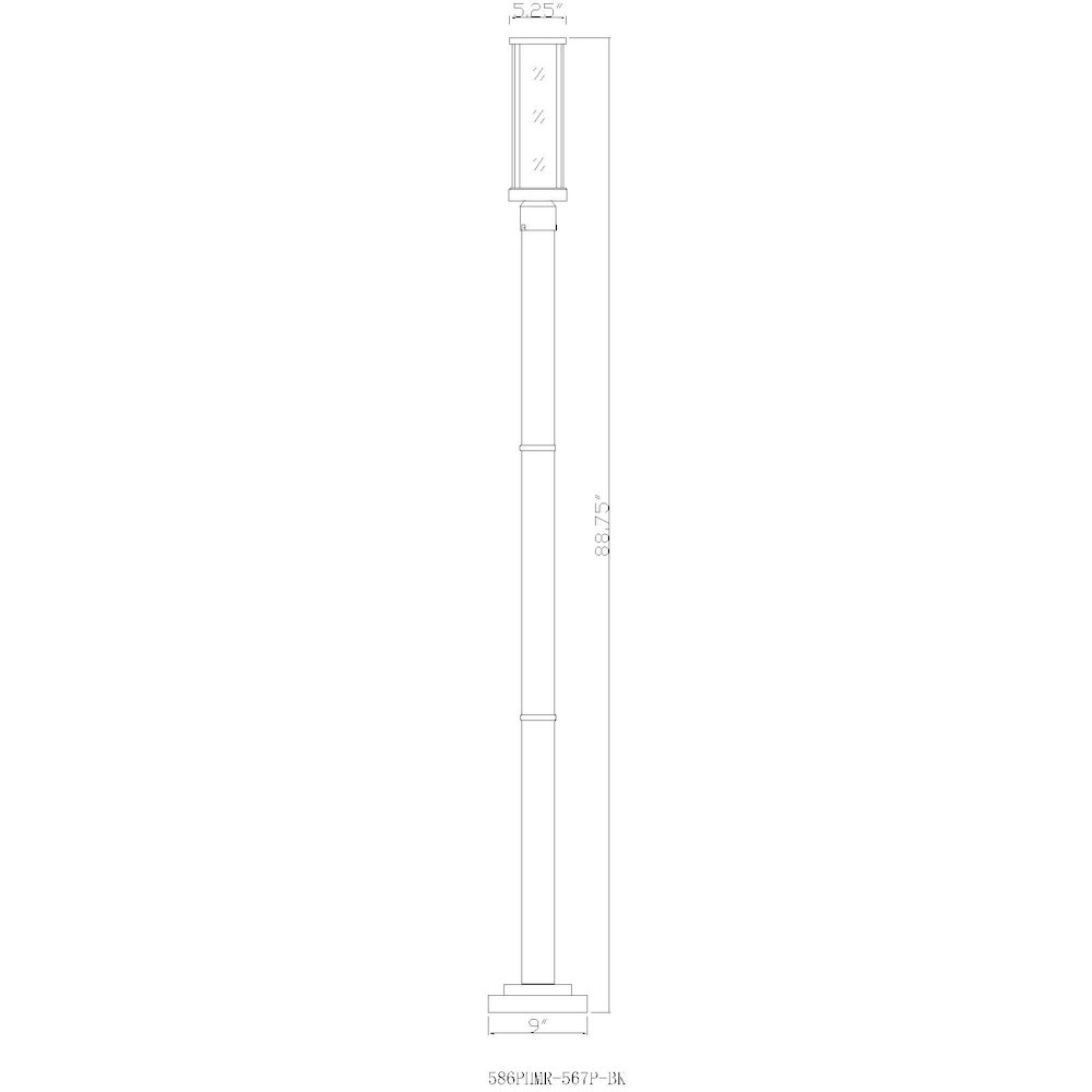 Z-Lite 1 Light Outdoor Post Mounted Fixture. Picture 6