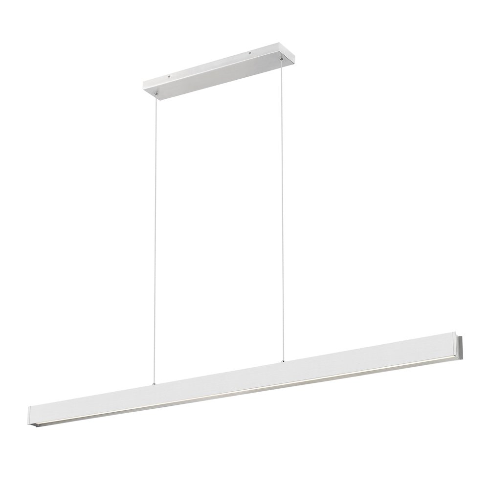 Z-Lite 1 Light Linear Chandelier, Brushed Nickel. Picture 1