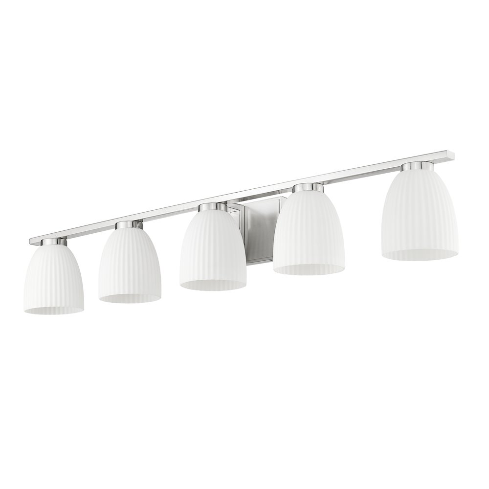 Z-Lite Naya 5 Light Vanity in Brushed Nickel color, Steel frame. Picture 5