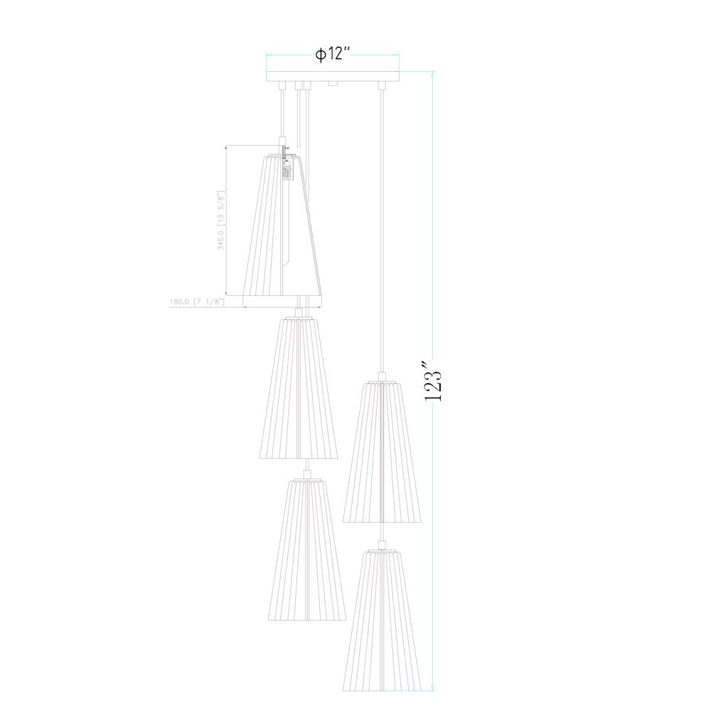 Z-Lite 5 Light Chandelier. Picture 8