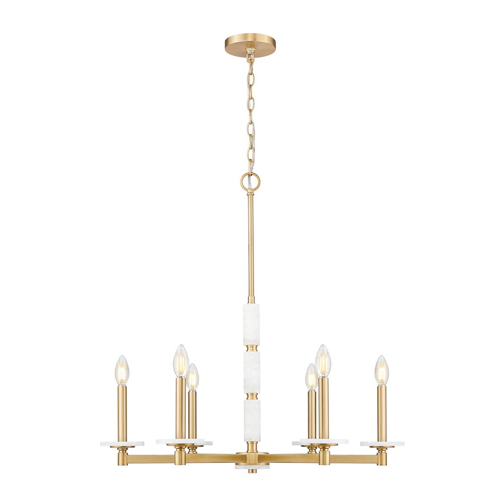 Z-Lite Kaden 6 Light Chandelier in Modern Gold color, Steel frame. Picture 3