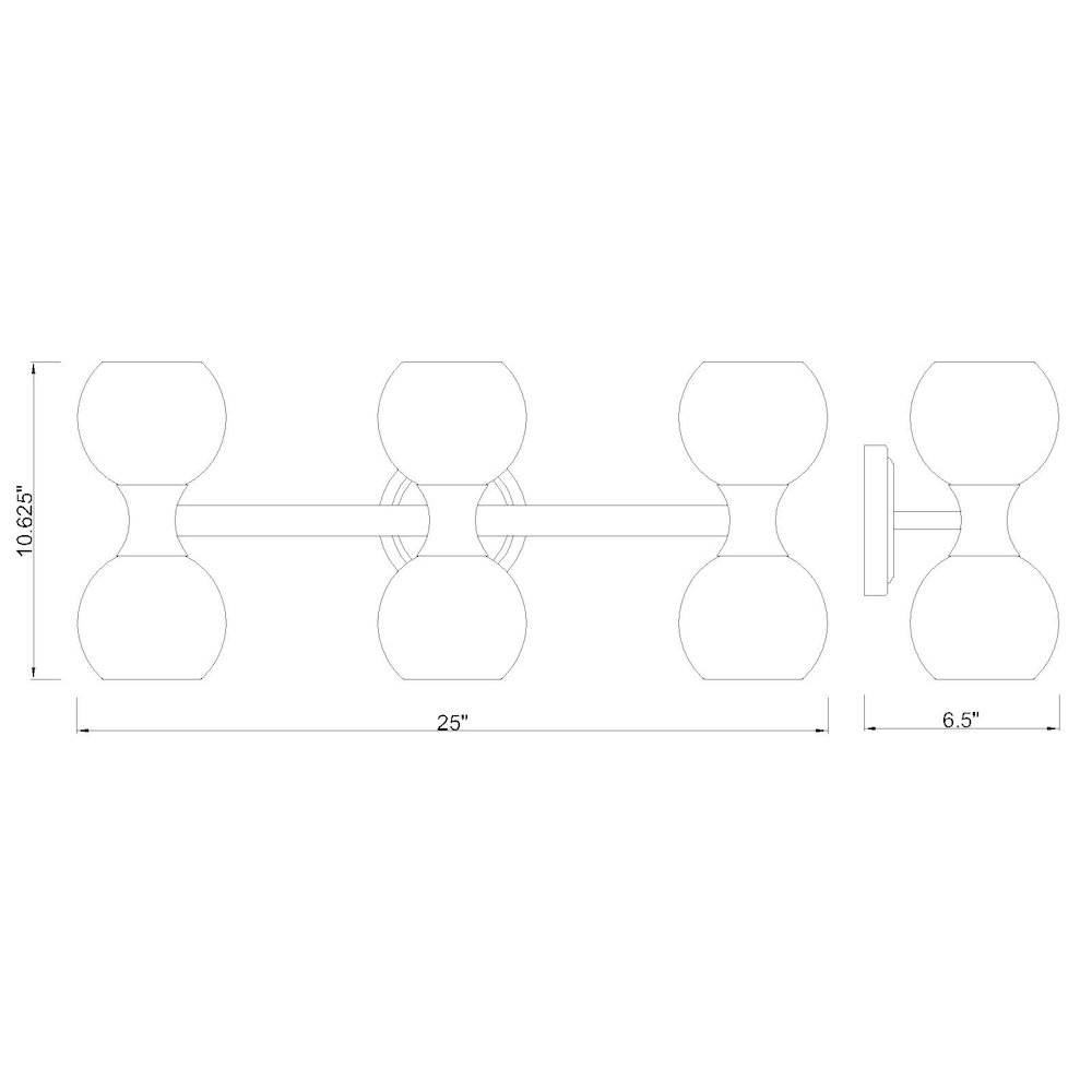 Z-Lite 6 Light Vanity. Picture 8