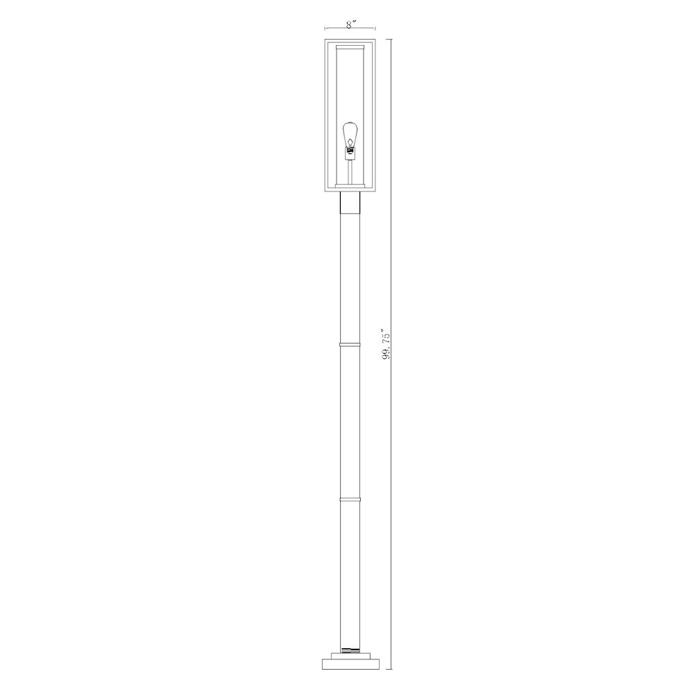 Z-Lite 1 Light Outdoor Post Mounted Fixture. Picture 6