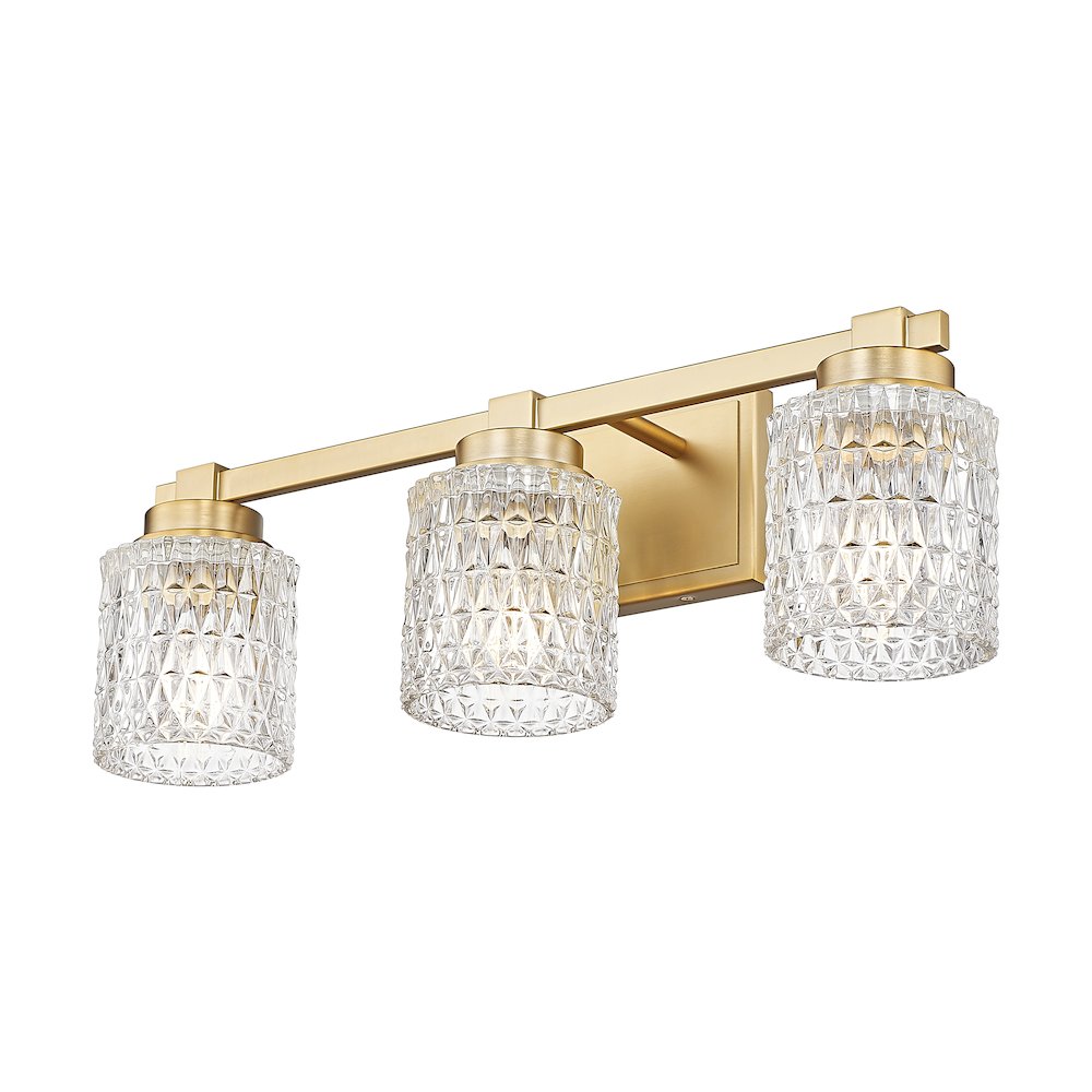 Z-Lite 3 Light Vanity, Modern Gold. Picture 3