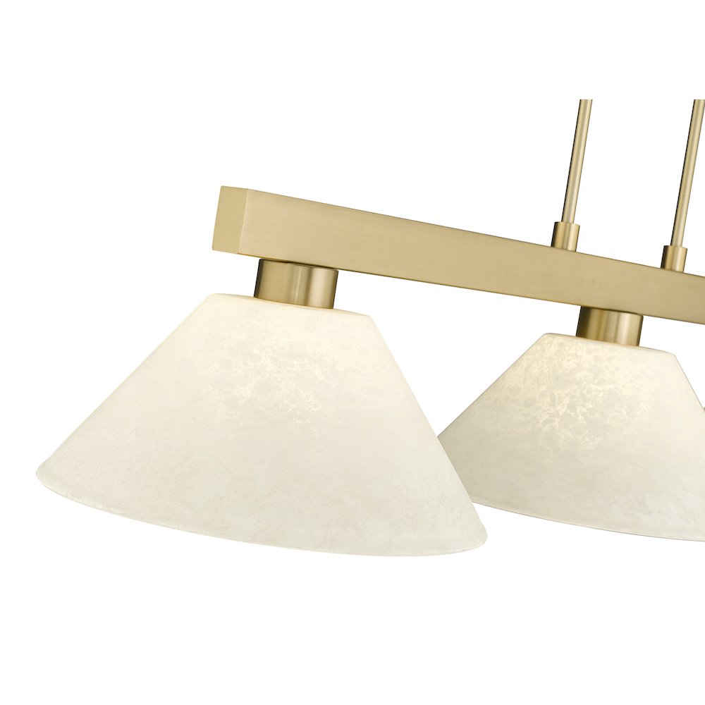 Z-Lite Cobalt 3 Light Billiard, Steel Frame, Golden Mottle Shade Color. Picture 4
