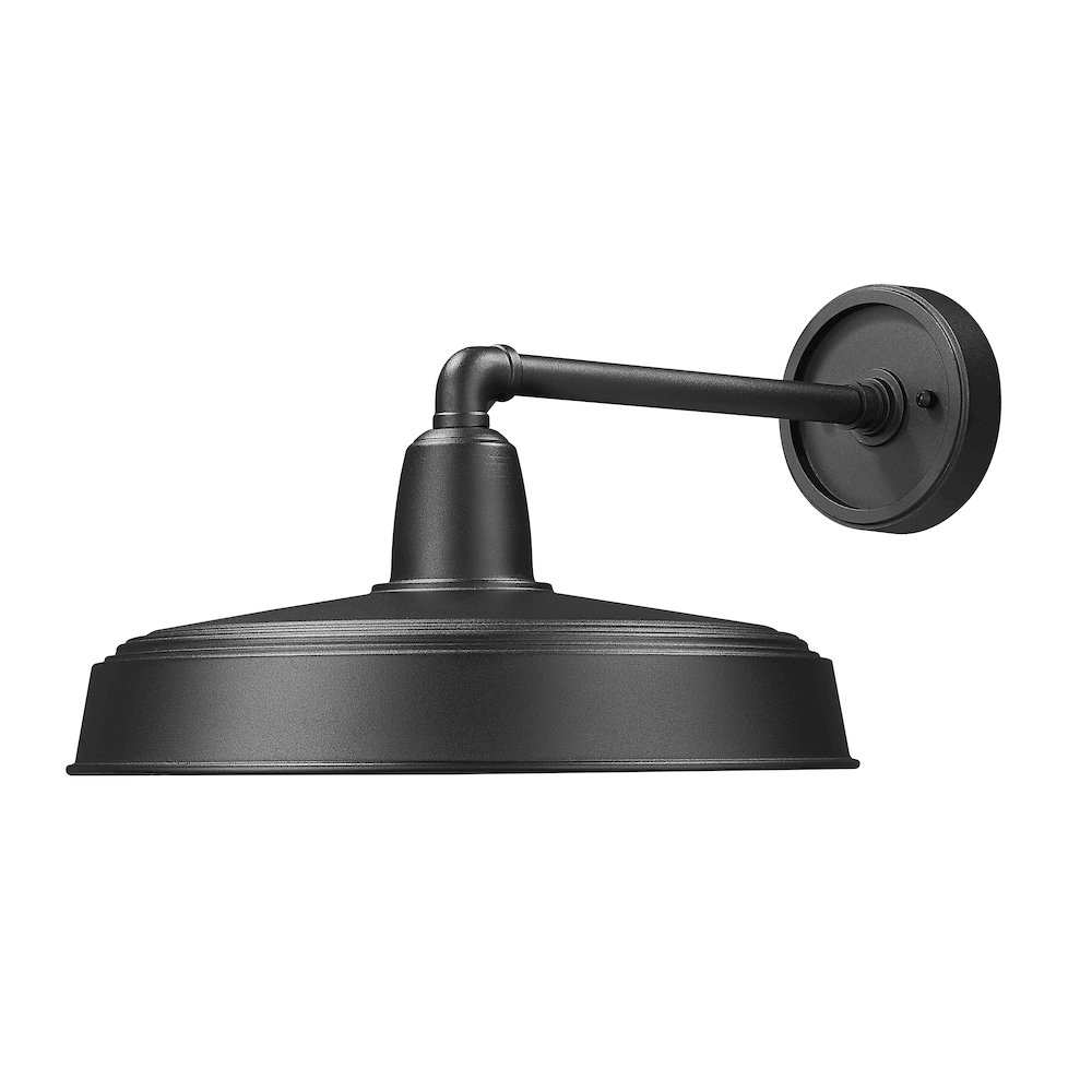 Z-Lite RLM 1 Light Outdoor Wall Light in Sand Black color, Aluminum frame. Picture 1
