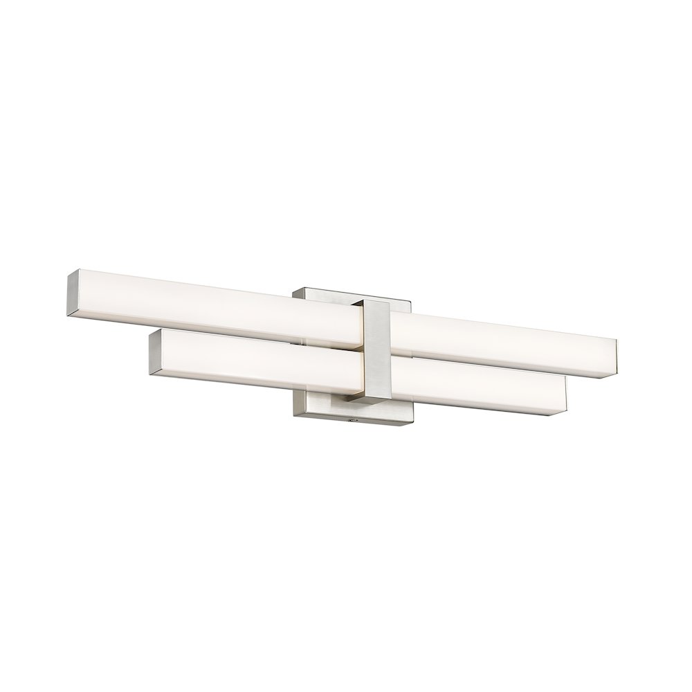 Z-Lite Zane 2 Light Vanity in Brushed Nickel Frame Finish. Picture 2