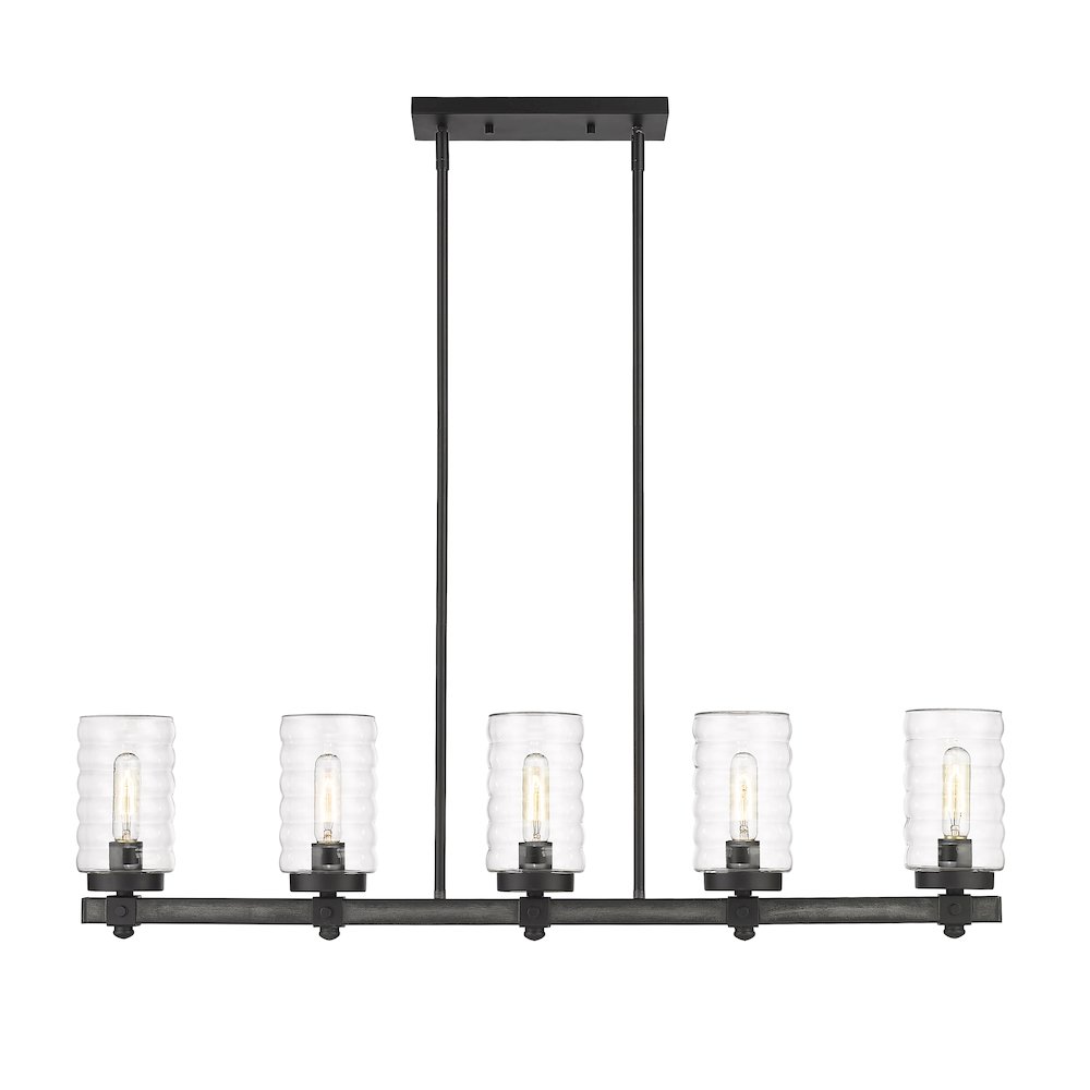 Z-Lite 5 Light Outdoor Linear Chandelier. Picture 2