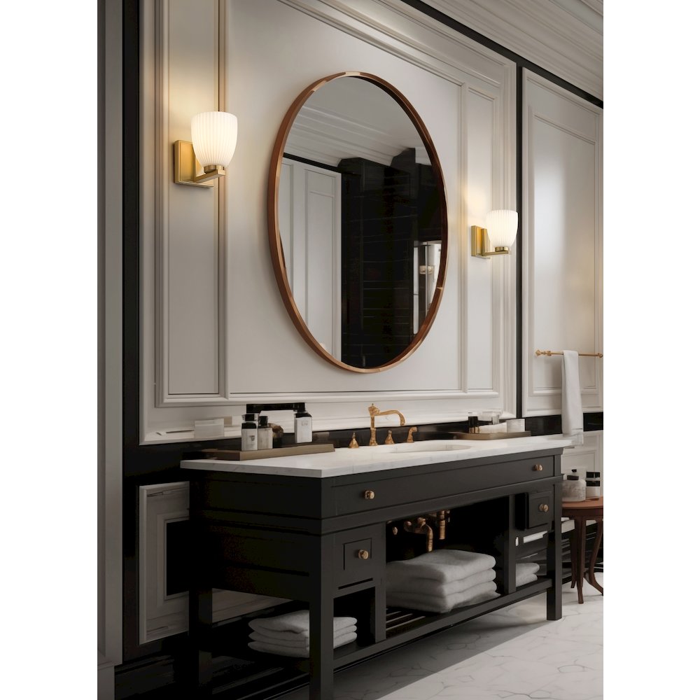 Z-Lite Naya 1 Light Wall Sconce in Modern Gold color, Steel frame. Picture 7