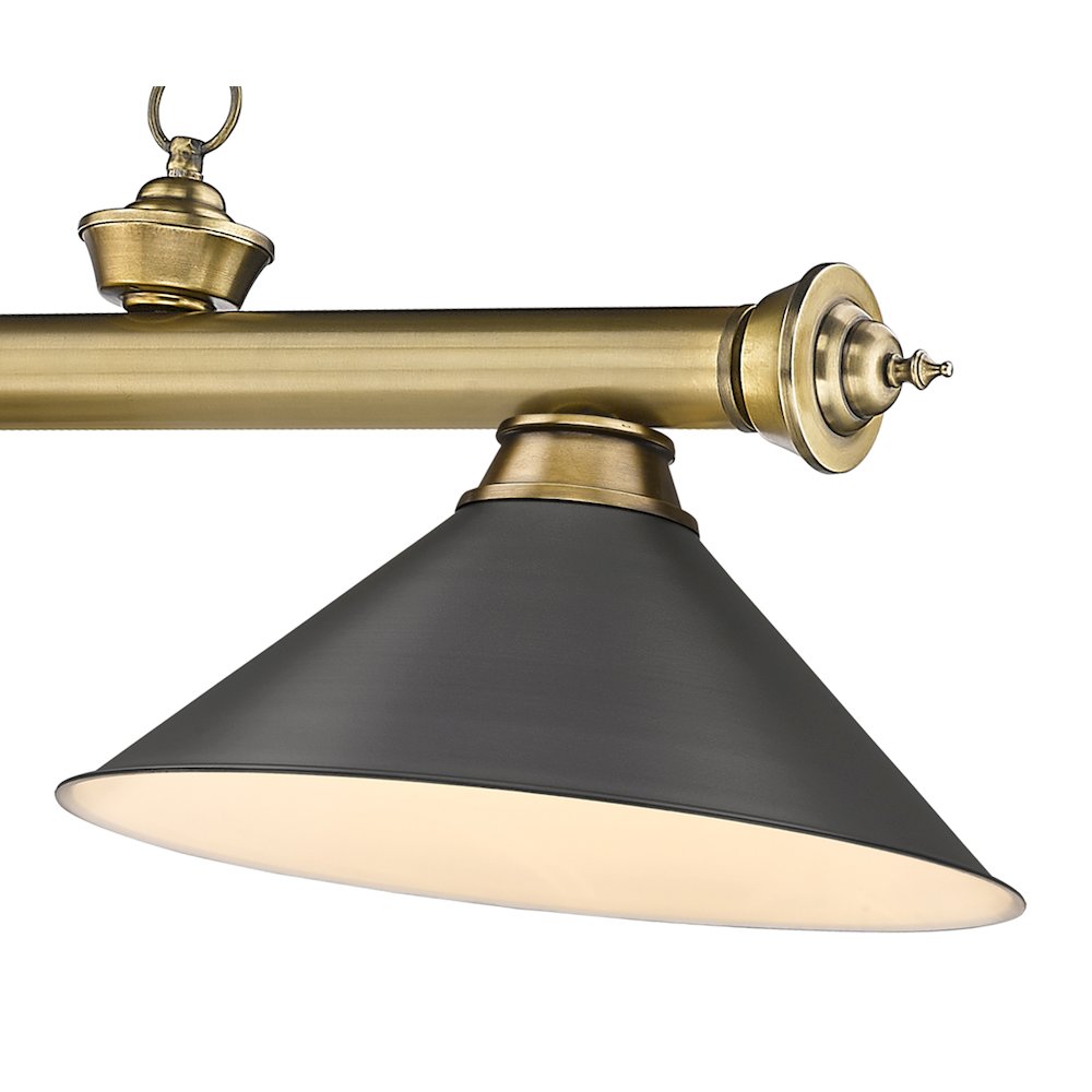 Z-Lite Cordon 3 Light Billiard, Steel Frame, Bronze Shade Color. Picture 4