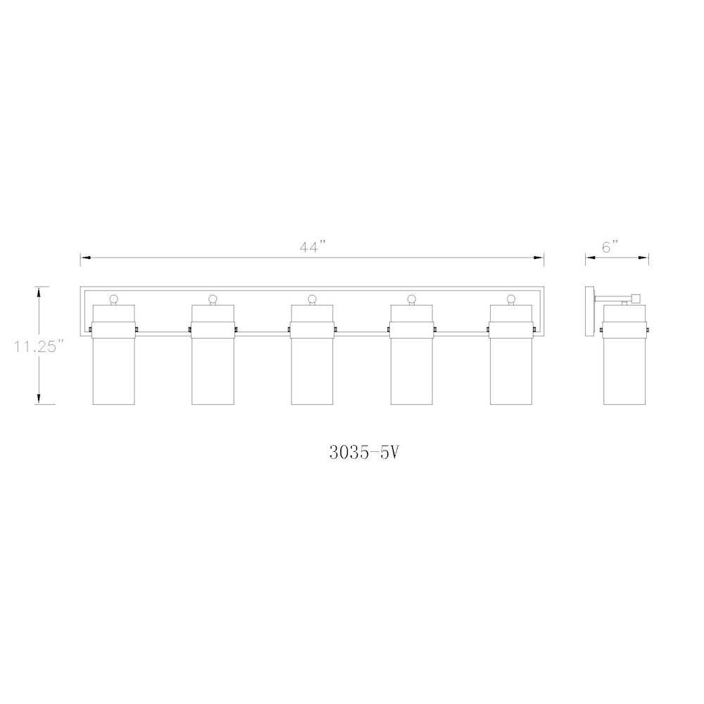 Z-Lite 5 Light Vanity. Picture 8
