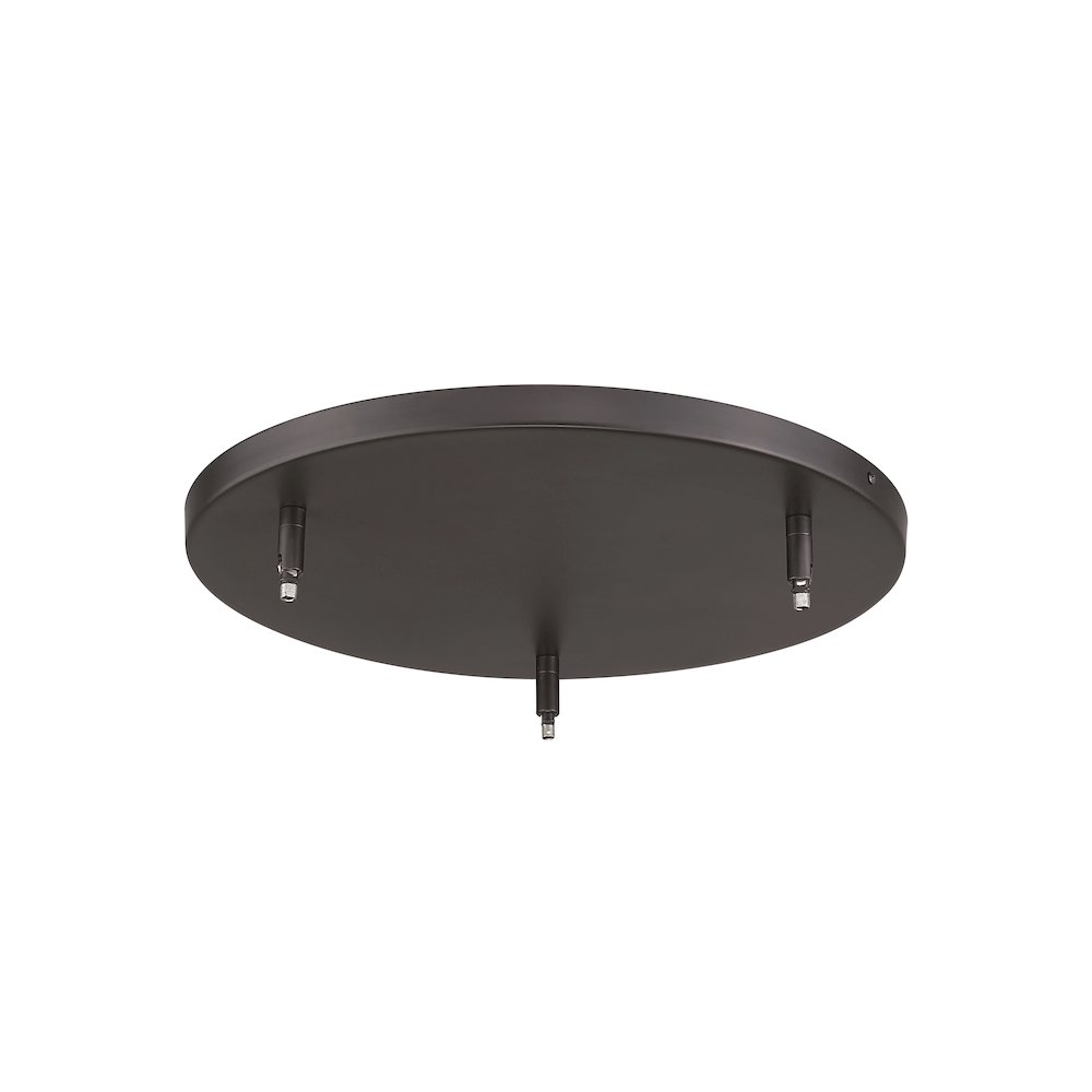 Z-Lite 3 Light Ceiling Plate, Bronze Frame Finish. Picture 1