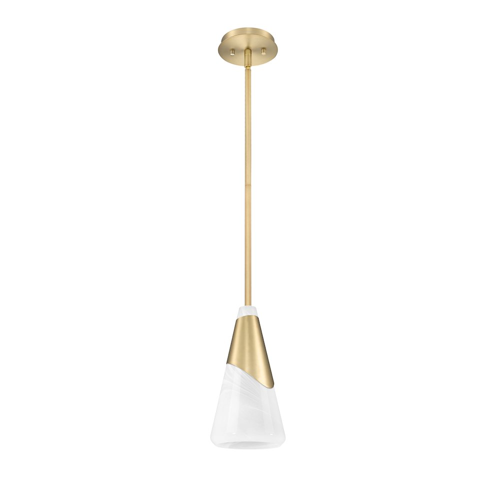 Z-Lite Aimie 1 Light Pendant, Modern Gold. Picture 5