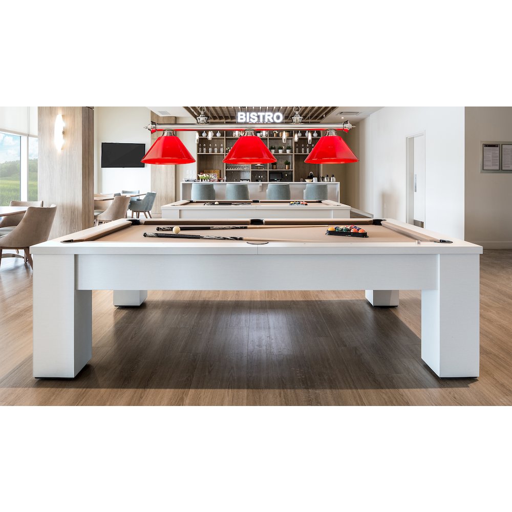 Z-Lite Cordon 3 Light Billiard, Steel Frame, Red Shade Color. Picture 6