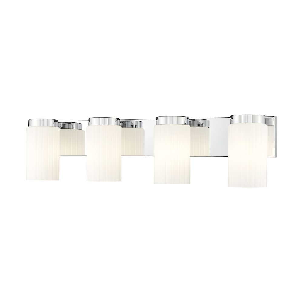 Z-Lite Burk 4 Light Vanity, Chrome. Picture 1